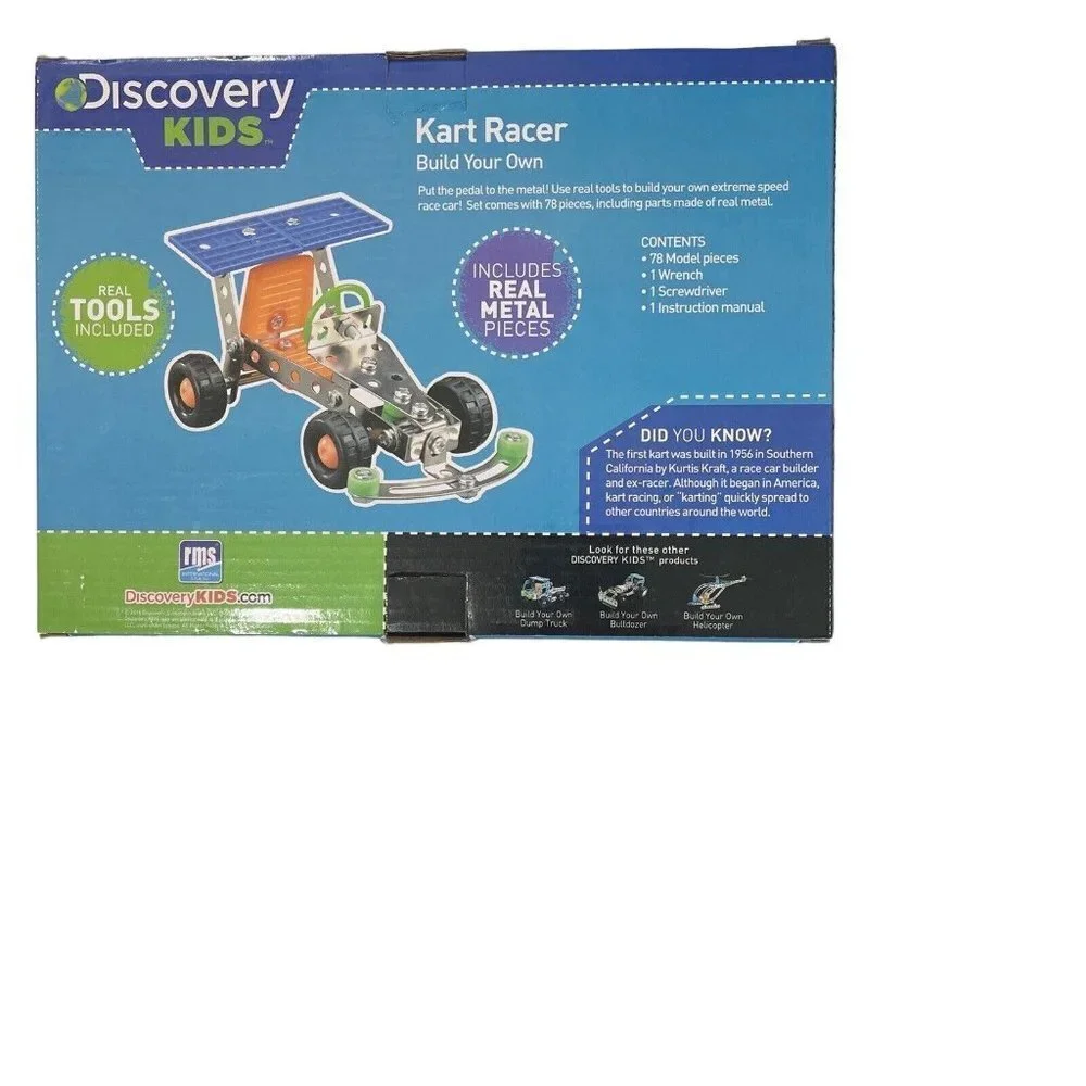 DISCOVERY KIDS Kart Racer Kit 8+ Build Your‎ Own RMS International 2016 Toys NEW